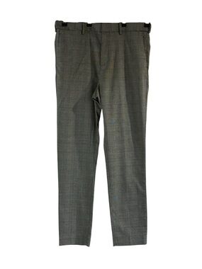 H&M Skinny Fit Glen Plaid Dress Pants Gray Black Men’s 34R Modern Slim Trousers